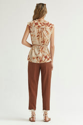 LYOCELL TWILL TROUSERS WITH DARTS
